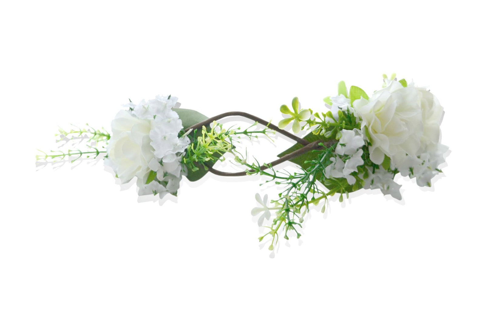 White & Green Flower Crown