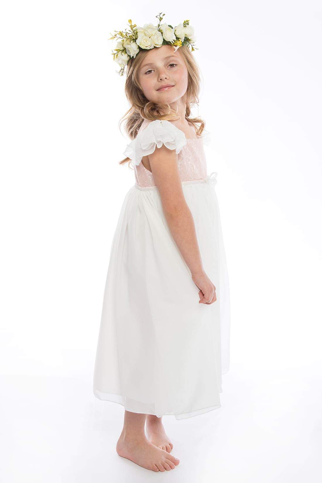 Off White Roses Flower Crown