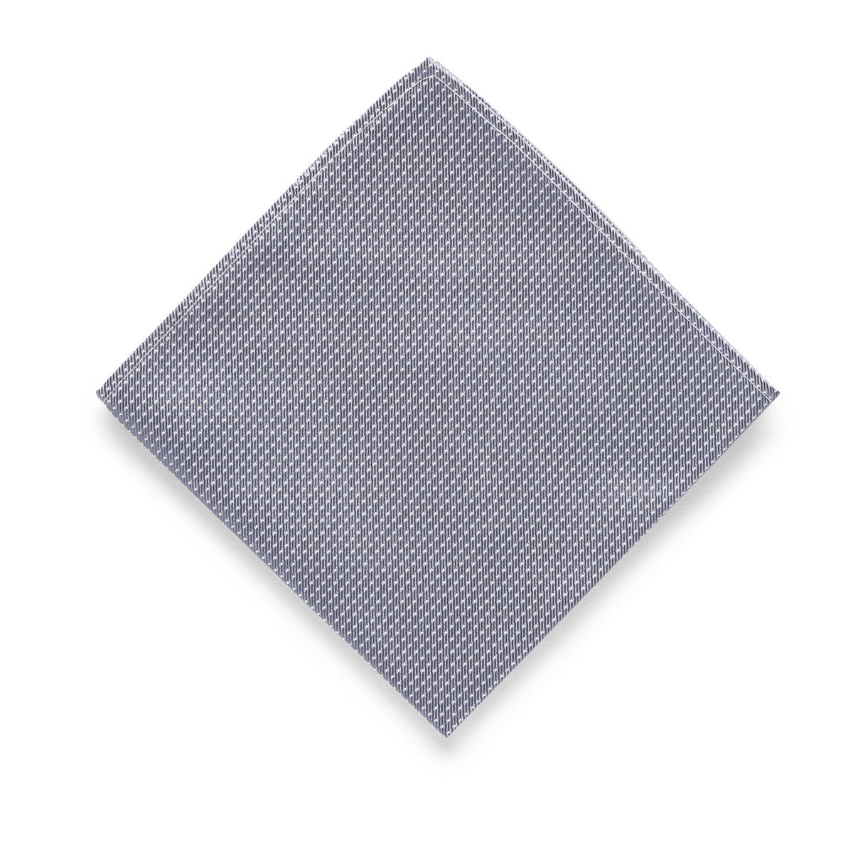 Silver polka dot pocket square for men