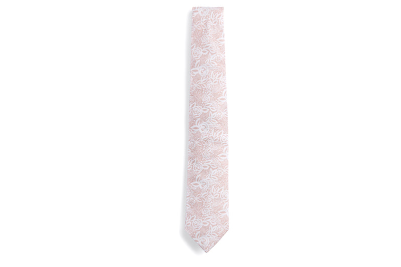 blush roses necktie