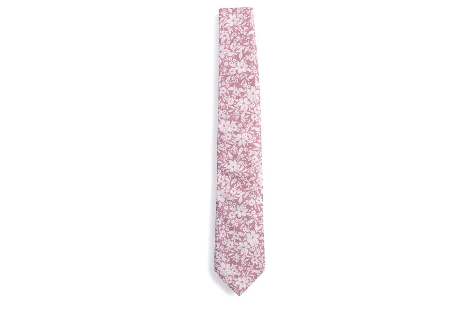 dusty rose floral necktie