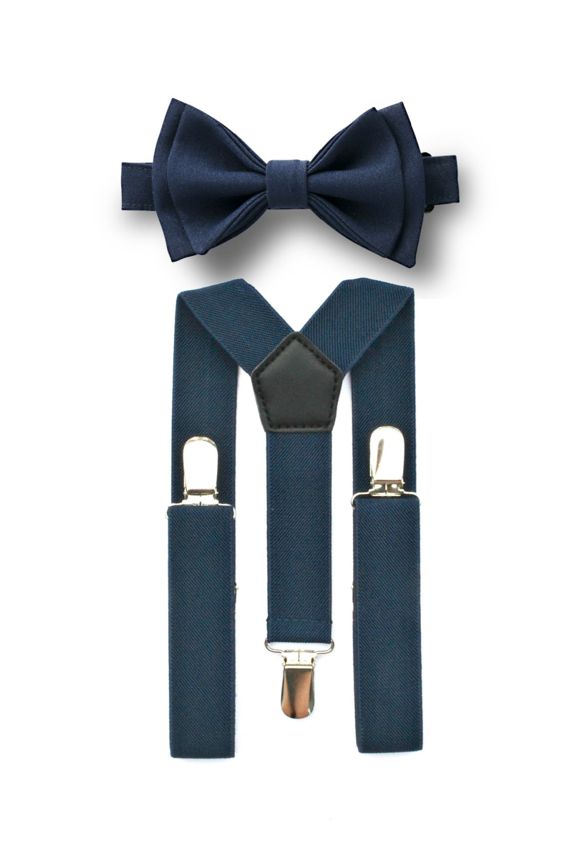 Navy Suspenders & Navy Bow Tie