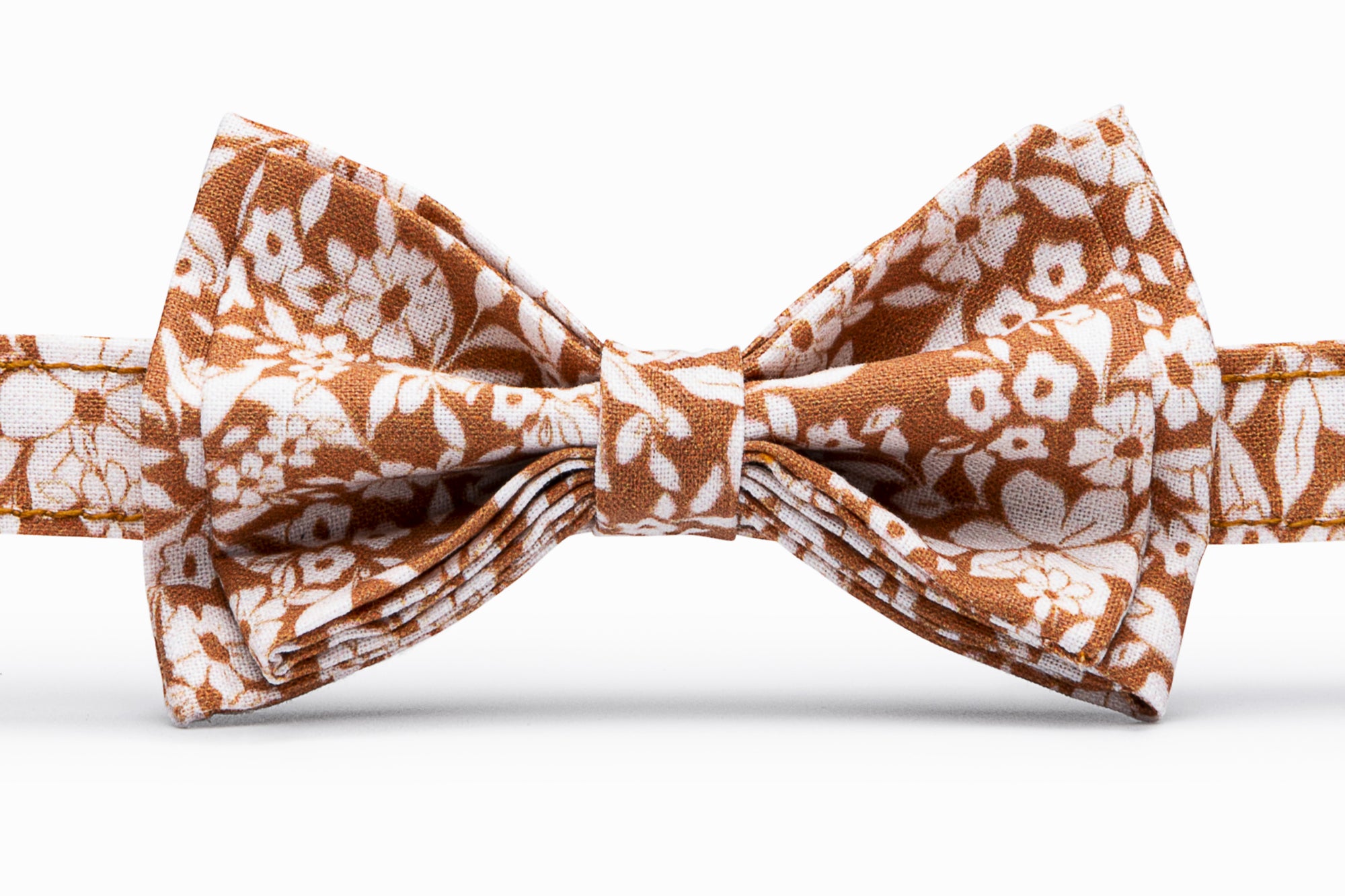 Copper floral bow tie