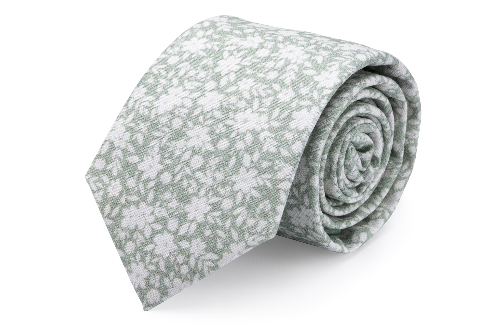 dusty sage floral tie