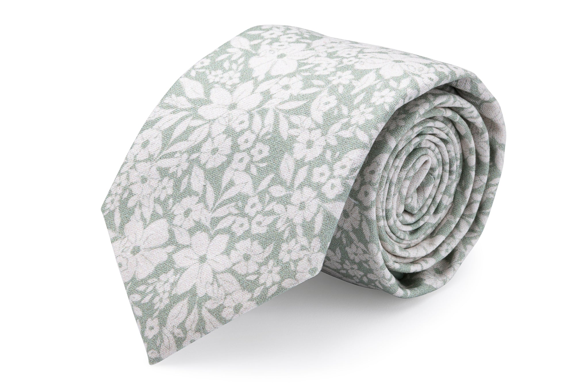dusty sage floral tie