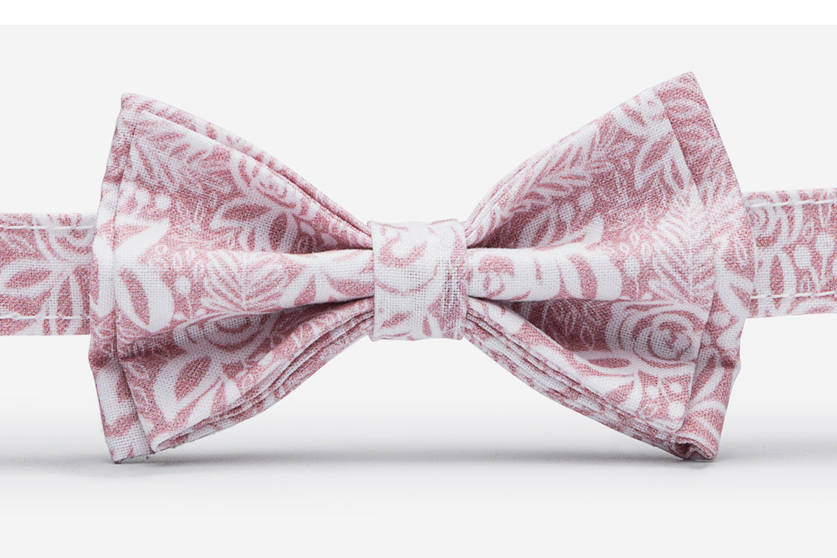 Dusty rose bow tie