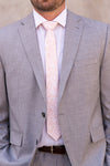 Blush floral tie