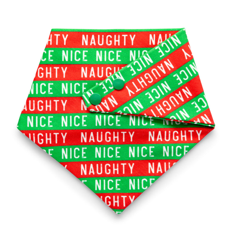 Nice Naughty Christmas Baby Bandana