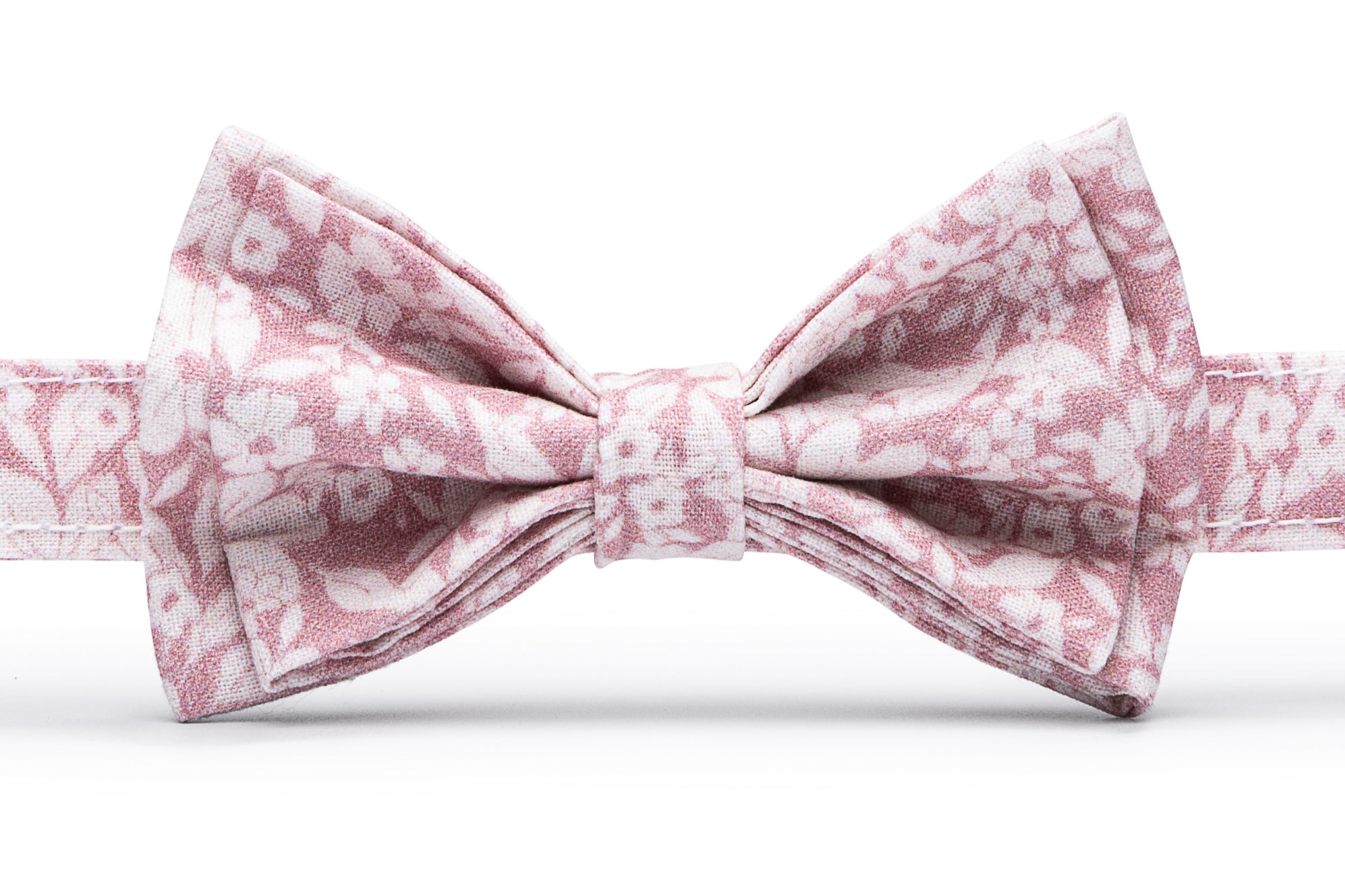 Dusty rose floral bow tie