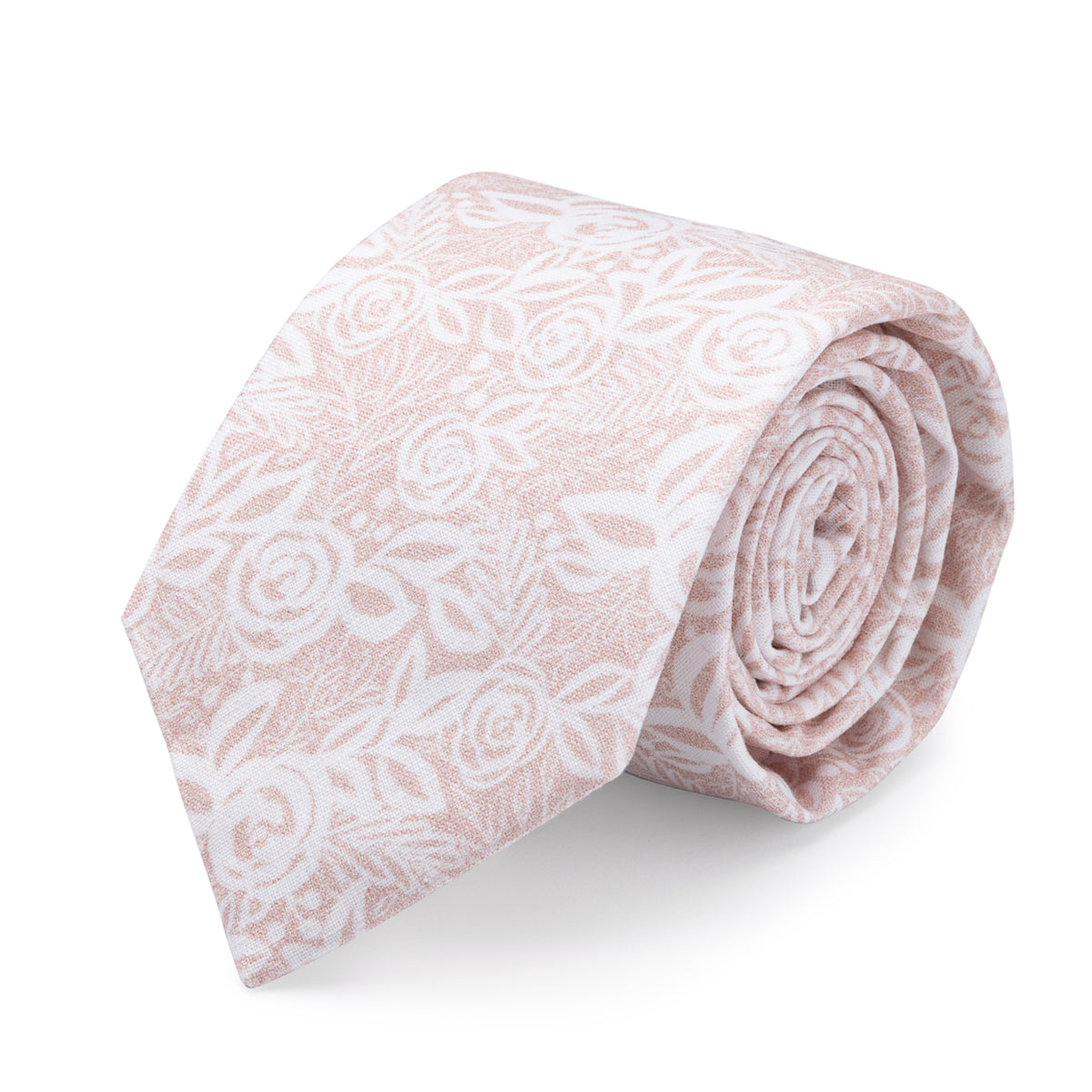 Blush tie for men rolled