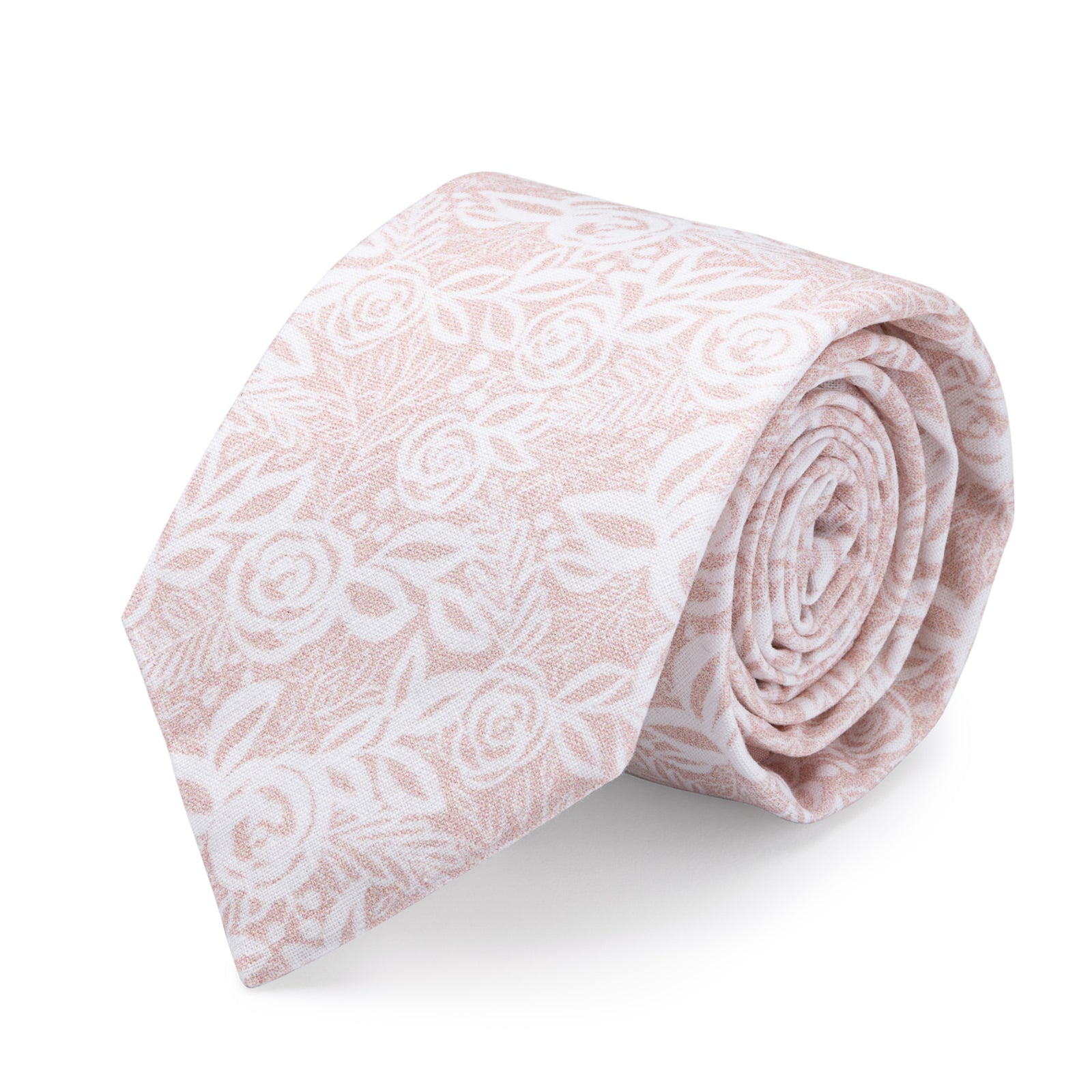 Blush tie for men rolled