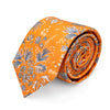 Copper floral tie rolled