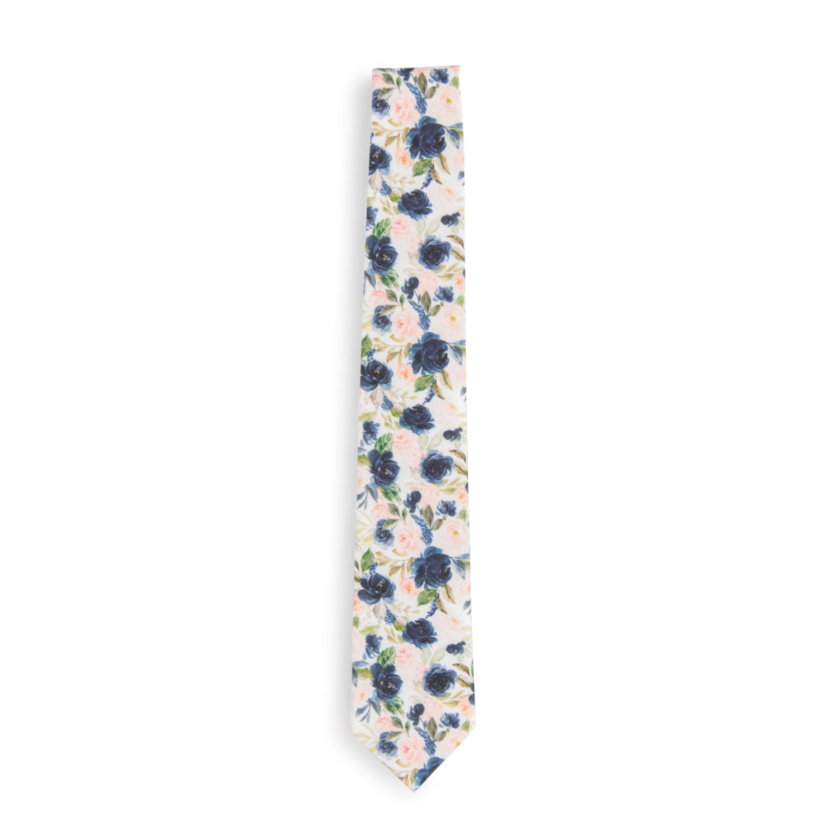 Blush navy floral tie