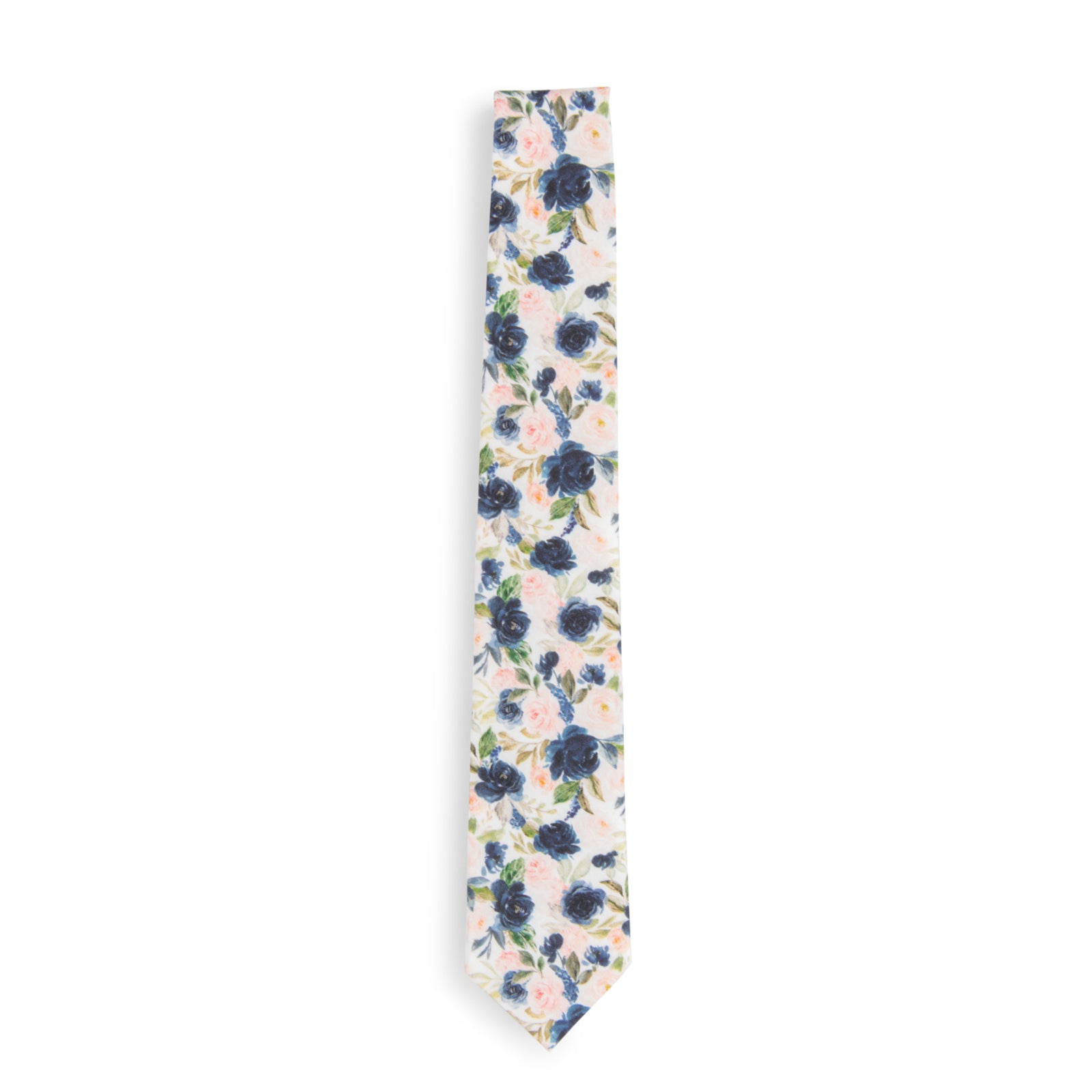 Blush navy floral tie