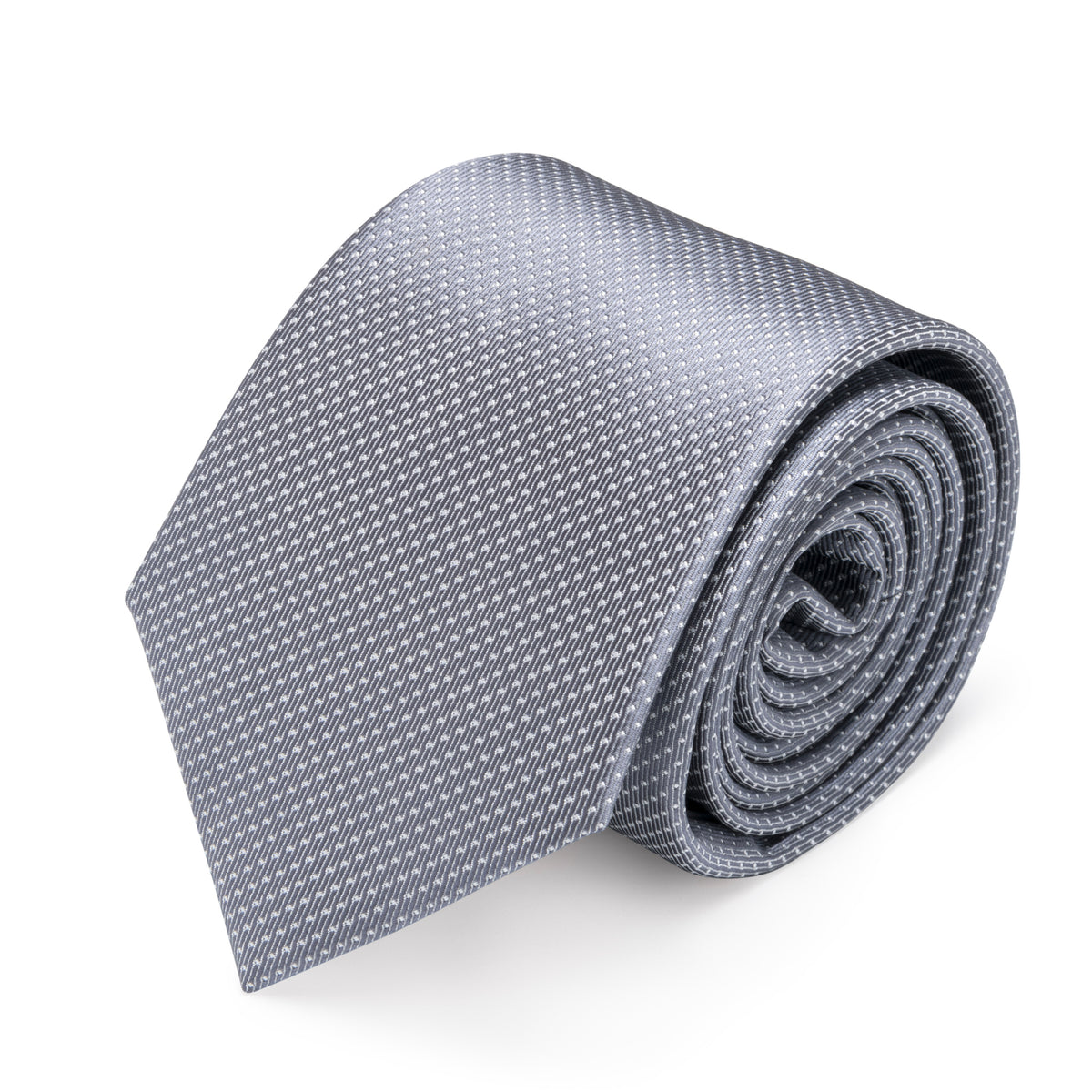 Silver polka dot tie