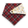 Red black plaid baby bandana