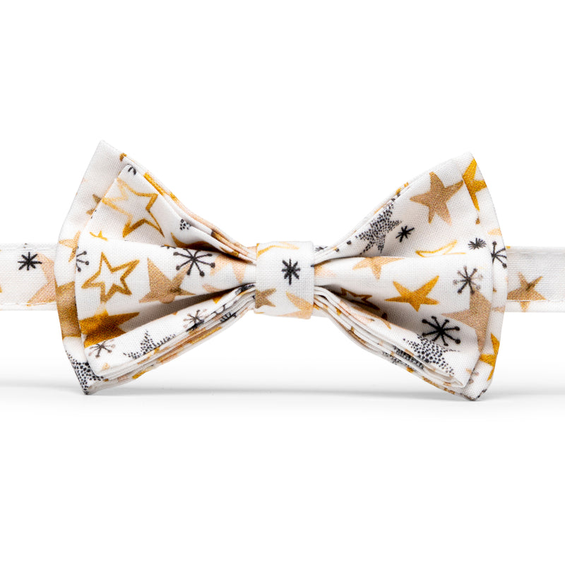 Gold stars bow tie