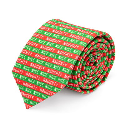 Nice naughty Christmas tie