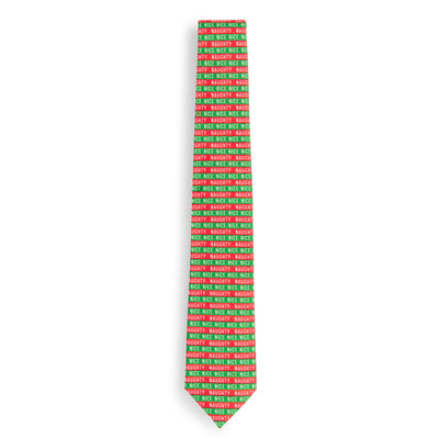 Nice naughty Christmas tie