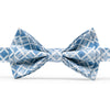 Dusty blue lattice bow tie