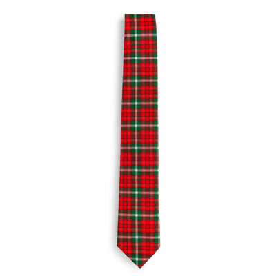 Red green plaid tie