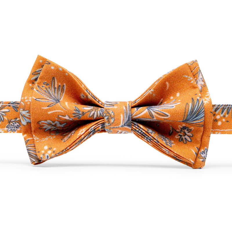 Copper floral bow tie