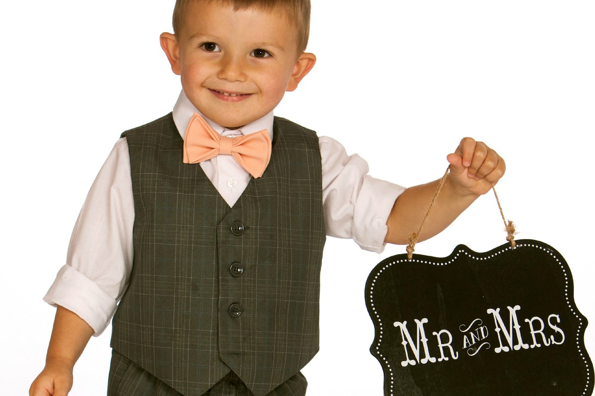 Brown Cotton Bow Tie For Men Adult / Teenge / Boy Kids / Baby - Foto 12