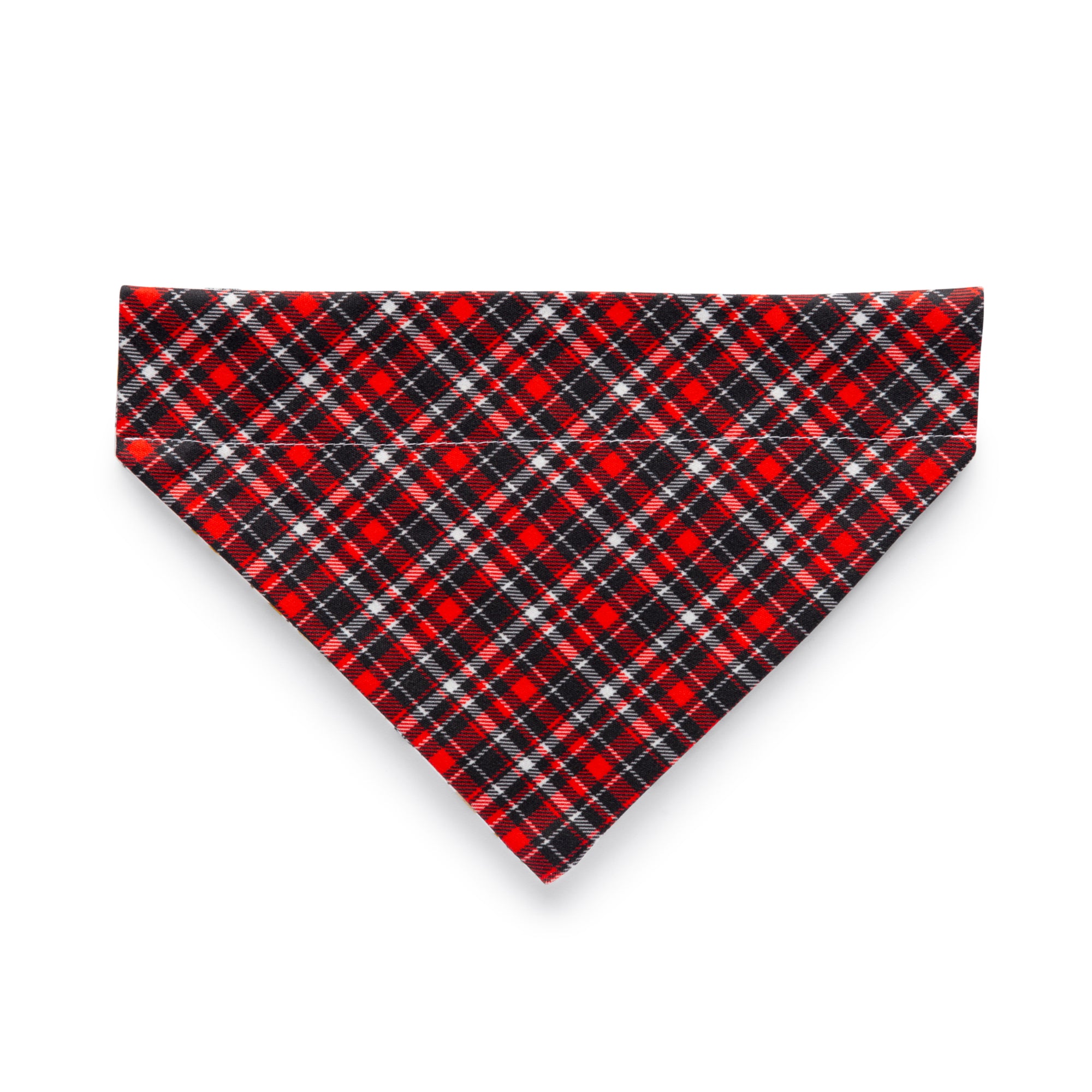 Red black plaid Christmas pet bandana