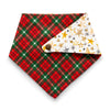 Red green plaid baby bandana