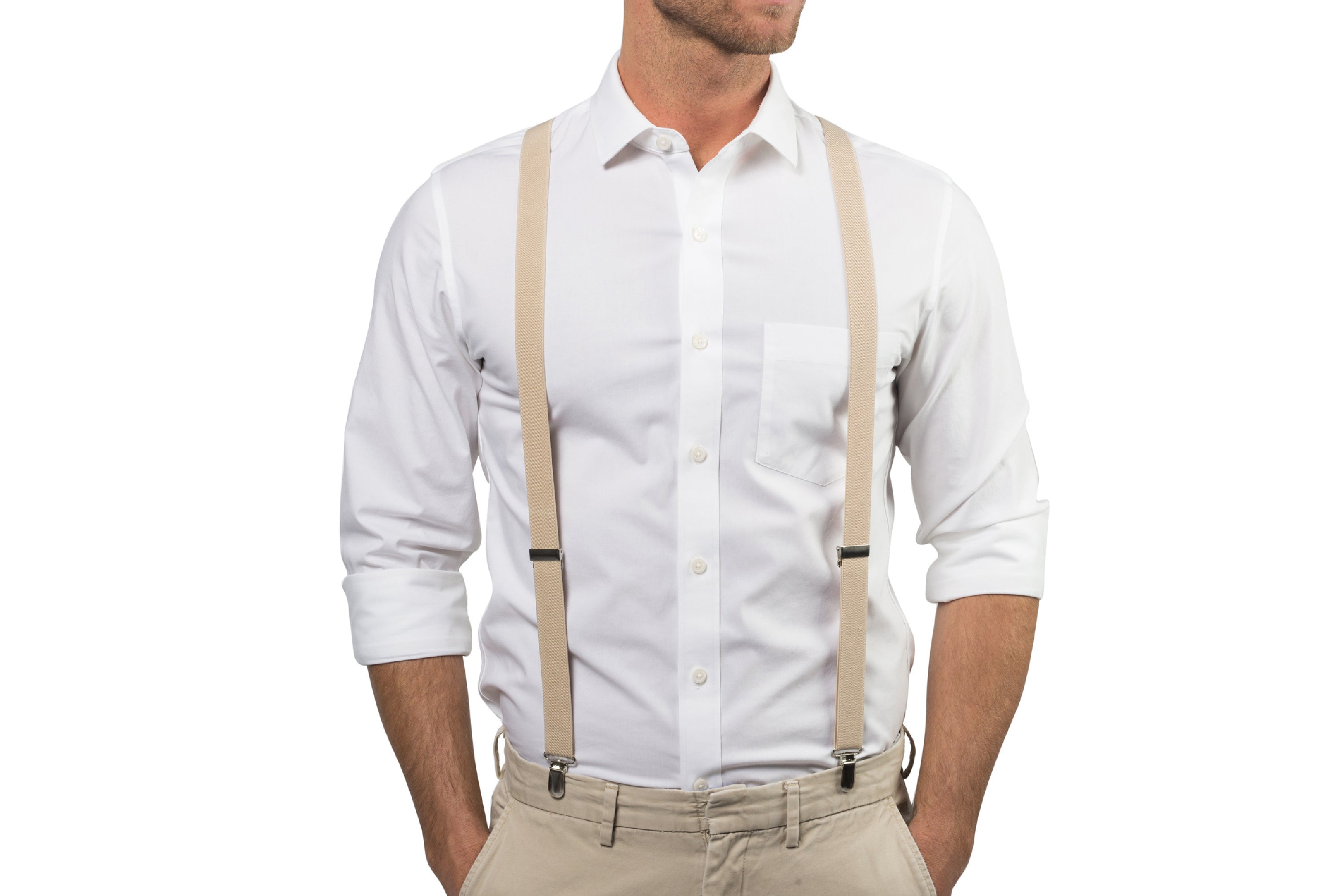 Beige Suspenders - Baby to Adult Sizes - Armoniia