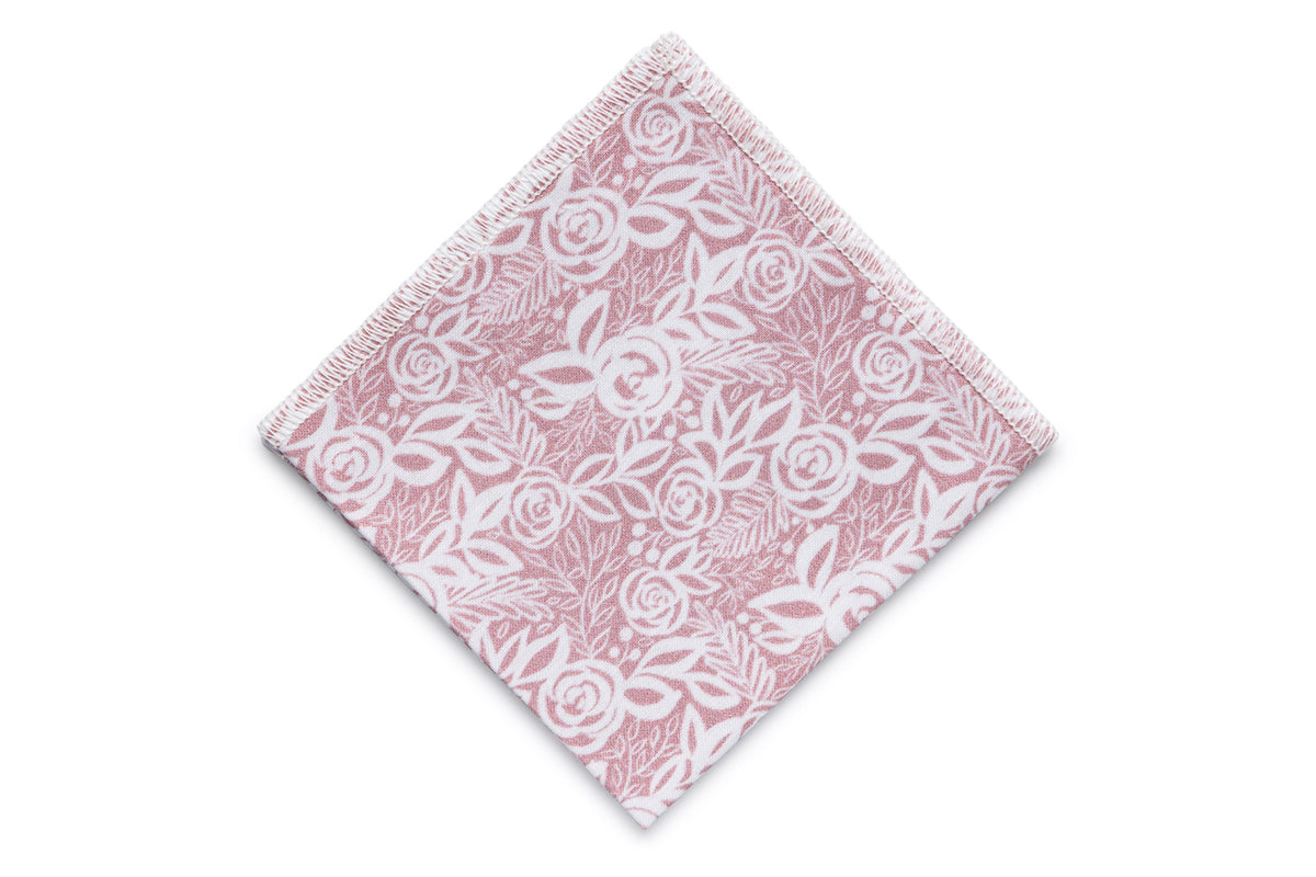 Dusty rose pocket square