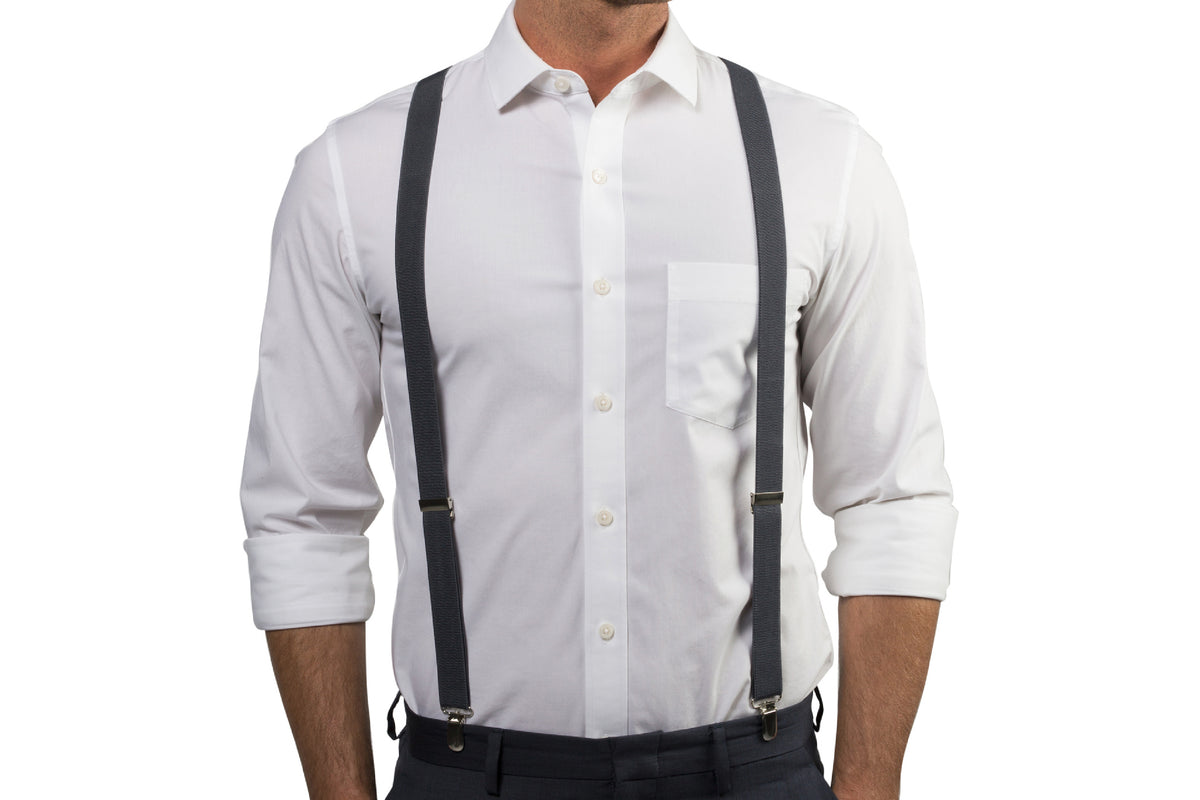 Charcoal Gray Suspenders