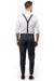 Black Suspenders & Light Gray Bow Tie