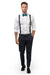 Black Suspenders & Teal Bow Tie