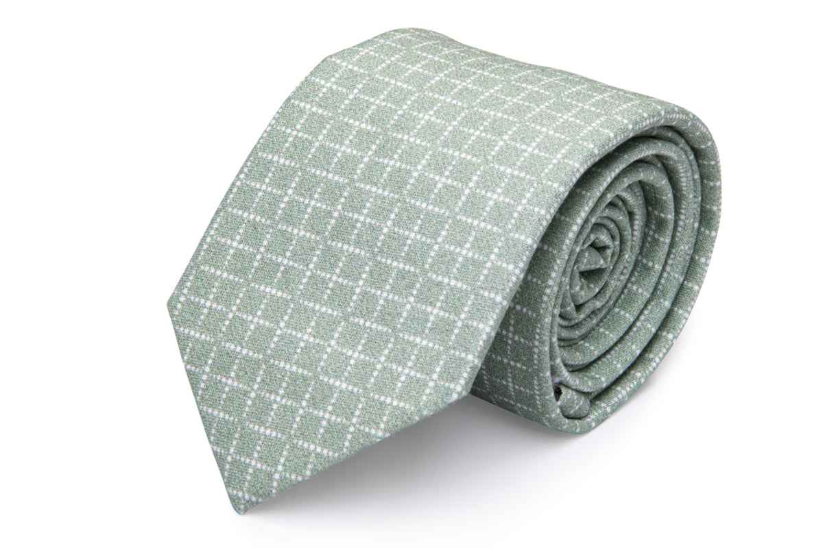 Dusty Sage Cotton Necktie