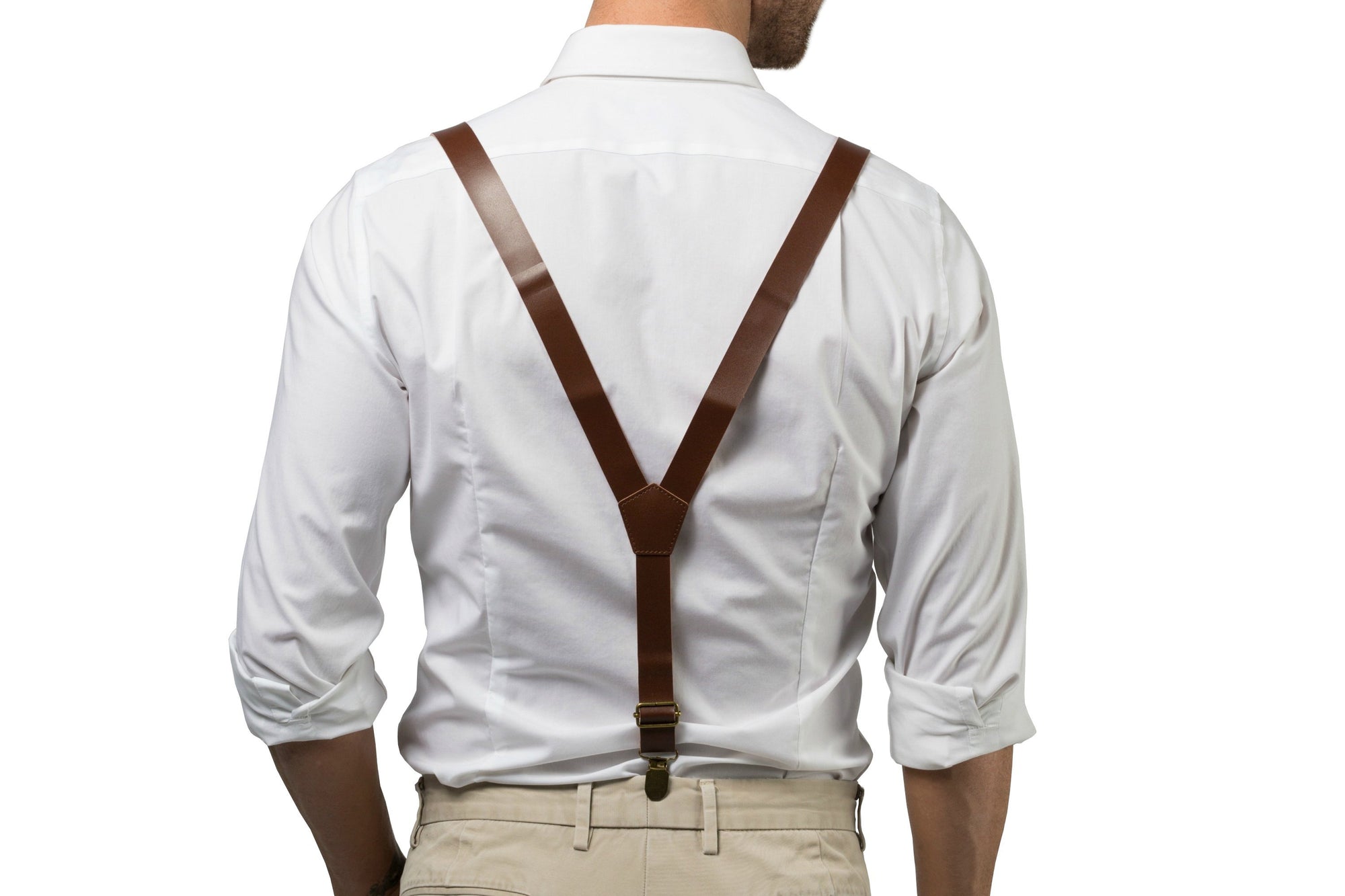 Brown Leather Suspenders & Black Polka Dot Bow Tie - Baby to Adult Sizes - Armoniia Brown Leather Suspenders & Black Polka Dot Bow Tie - Baby to Adult Sizes - Armoniia