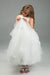 Gold & White Flower Girl Dress