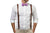 Brown Leather Suspenders & Lilac Bow Tie