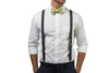 Charcoal Suspenders & Sage Bow Tie