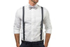 Charcoal Suspenders & Light Gray Bow Tie