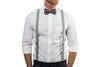 Light Gray Suspenders & Gray Bow Tie