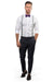 Light Gray Suspenders & Dark Purple Bow Tie