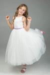 White & Lavender Flower Girl Dress - ARMONIIA