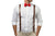 Brown Leather Suspenders & Red Bow Tie