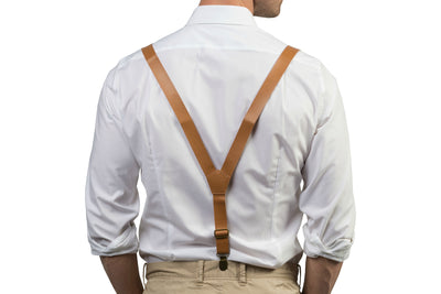 Tan Leather Suspenders
