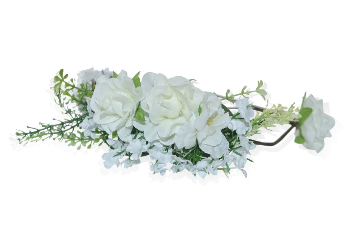 White &amp; Green Flower Crown