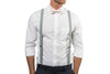 Light Gray Suspenders & Petal Bow Tie