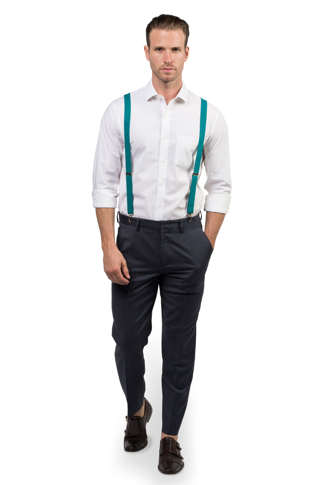 Teal Suspenders 