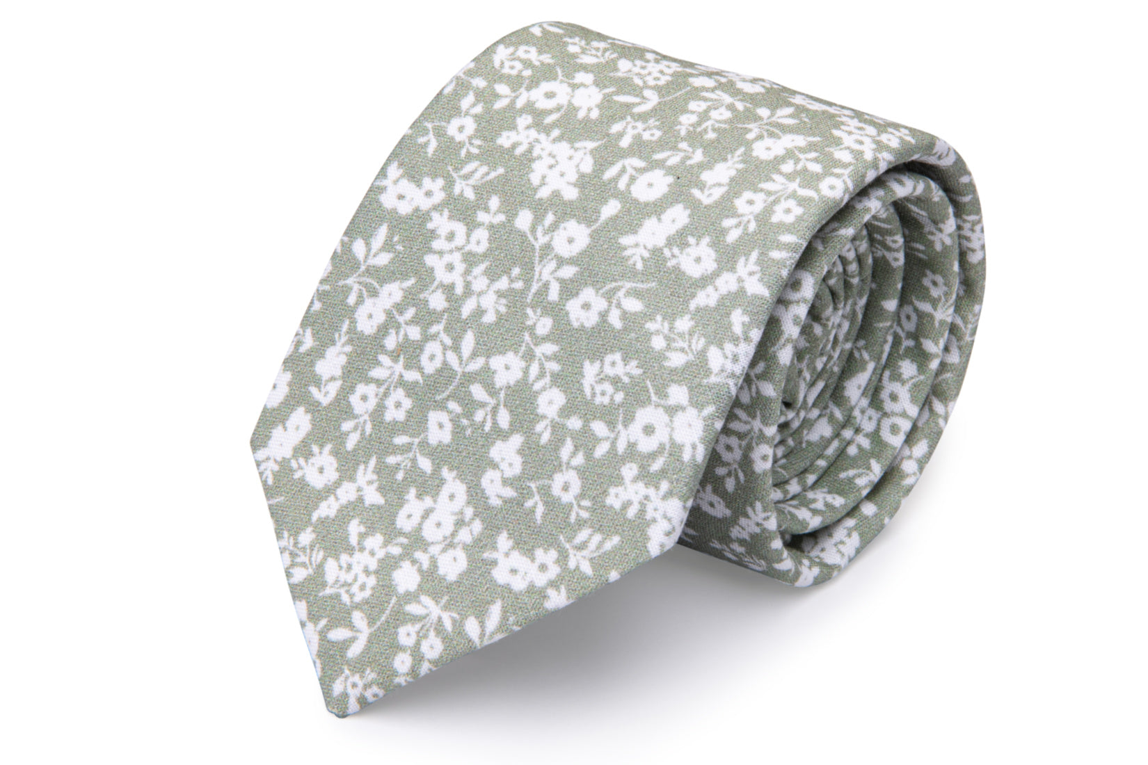 Dusty Sage Floral Necktie