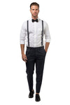 Charcoal Suspenders & Black Bow Tie